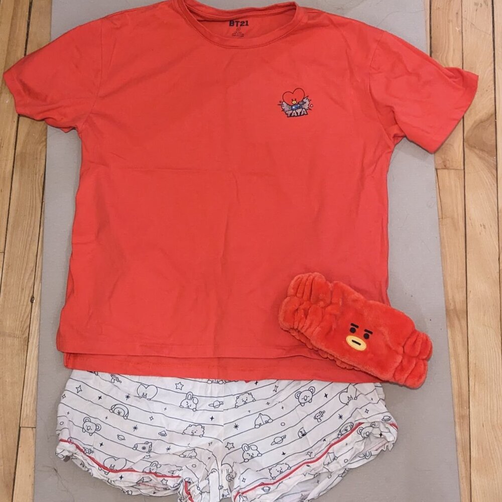 BTS BT21 Tata PJ set + Headband